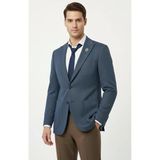 Presto Erkek Slim 6 Drop Örme Torba Cep Ceket Mavi Premium Kumaş,özel KALIP1639-004 - 56