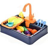 Pretend Mutfak Lavabo Oyuncaklar Çocuk Bulaşık Makinesi - Mavi