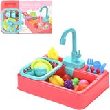 Pretend Mutfak Lavabo Oyuncaklar Çocuk Bulaşık Makinesi - Pembe
