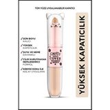 Pretty Beauty Likit Fırçalı - Stıck Göz Altı Kapatıcısı Concealer 2in1 - Siyah