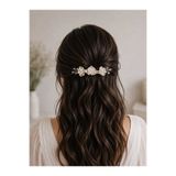 Pretty İnci & Kristal Çiçekli Gelin Saç Tokası