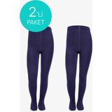 Pretty Koton Lacivert 2li Külotlu Çorap - 4 - 5 Yaş - Mavi