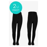 Pretty Koton Siyah 2li Külotlu Çorap - 6 - 8 Yaş