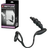 Pretty Love 12 Titreşimli Stimülatör Tasarım Harikası Penis Halkası ve Anal Plug