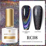 Pretty Pro Laser Raınbow Cat Magnetıc Gel 7ml (Kedi Gözü Mayetik Kalıcı Oje) RC08,BPODRC08