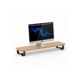 Prexua Upster Ahşap Monitör Standı - Ergonomik Monitör Yükseltici - Large - Safir Meşe - Siyah Ayak