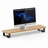 Prexua Upster Ahşap Monitör Standı - Ergonomik Monitör Yükseltici - Large - UPS10090 - Safir Meşe - Siyah