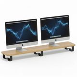 Prexua Upster Ahşap Monitör Standı - Ergonomik Monitör Yükseltici - XLarge - Safir Meşe - Siyah Ayak