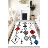 Prezzo Pastel Punto Kaymaz Dot Tabanlı Yıkanabilir Antibakteriyel Dijital Baskı Pastel Halı Yolluk, PS-6061A-PNT-120X180