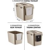 Pribor HZ-500 XXL Bej 3 Fonksiyonlu Kedi Tuvaleti