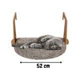 Pribor Kalorifer Petek Yatağı Geniş Kalın Süngerli Kedi Yatağı 30x50cm Kolay Geçmeli Montaj Gri gri