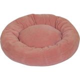 Pribor Kedi ve Köpek Simit Yatağı 50 cm Çap Polar Pembe-Fuşya