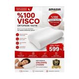 Pride Visco Boyun Destek Yastığı Ortopedik Memory Foam Yastık Boyun Kavisini Destekleyici Yastı - Çok Renkli