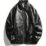 Prifaldi Unisex Vintage Deri Ceket - Siyah - M