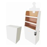 Prigo STD28 36X63,5X178 cm 3 Raflı Dikey Karton Teşhir Standı - Beyaz