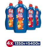 Pril 1350 ml x 4 Elde Yıkama Sıvı Bulaşık Deterjanı Türkiye Serisi 2 Adana Portakalı + 2 Amasya Elması Kokulu - 135 ml