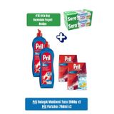 Pril Bulaşık Makinesi Tuzu 2000g x2 + Parlatıcı 750ml x2 - İkili Set