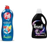 Pril Cold Power Yağ Çözme Etkili Limon Kokulu + Hassas Sıvı Çamaşır Deterjanı Siyah - Option-1