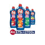 Pril Elde Yıkama Sıvı Bulaşık Deterjanı 4 X 675G Türkiye Serisi (Portakal + Elma + Nane + Limon)
