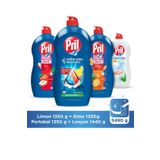 Pril Elde Yıkama Sıvı Bulaşık Deterjanı 4'lü Set (3x1350) Adana Portakalı+Amasya Elması+Limon+Aloe Vera (1440)