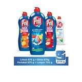 Pril Elde Yıkama Sıvı Bulaşık Deterjanı 4'lü Set (3x675) Adana Portakalı+Amasya Elması+Limon+Aloe Vera (750)