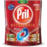 Pril Excellence 4'ü 1 Arada 22 Kapsül Bulaşık Makinesi Deterjanı