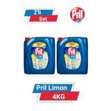 Pril Limon Elde Bulaşık Deterjanı, 4 kg, 2'li Set