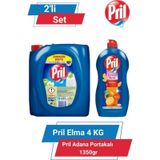 Pril Limon Kokulu Sıvı Bulaşık Deterjanı 4 KG + Adana Portakalı Kokulu Sıvı Bulaşık Deterjanı 1350 G