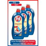 Pril Sirke Gücüyle 1100 ml Bulaşık Deterjanı 3’lü Özel Seri Parlak ve Hijyenik Sonuç