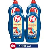 Pril Sirke Gücüyle 1500 ml Bulaşık Deterjanı 4'lü Özel Seri Parlak ve Hijyenik Sonuç - 1,5 lt