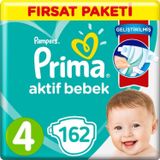 Prima 4 Beden Bebek Bezi Fırsat Paketi 7-14 Kg (3*54) 162 Adet