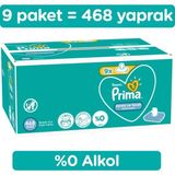 Prima 52'li Temiz ve Ferah Islak Havlu Mendil 468 Yaprak Bebekler İçin Dermatolojik Test Edilmiş