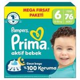 Prima Aktif Bebek Bezi Mega Fırsat 6 Numara 76 Adet