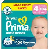 Prima Aktif Bebek Mega Fırsat Paketi 4 Beden 104 Adet - Genel