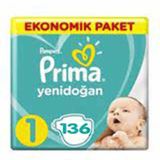 Prima Aktif Bebek No:1 Yenidoğan 136 Adet Bebek Bezi