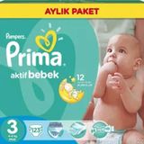 Prima Aktif Bebek No:3 Midi 123 Adet Bebek Bezi