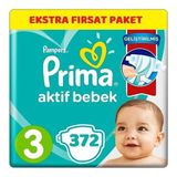 Prima Aktif Bebek No:3 Midi 372 Adet Bebek Bezi