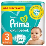 Prima Aktif Bebek No:3 Midi 44 Adet Bebek Bezi
