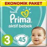 Prima Aktif Bebek No:3 Midi 45 Adet Bebek Bezi