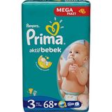 Prima Aktif Bebek No:3 Midi 68 Adet Bebek Bezi