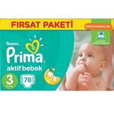 Prima Aktif Bebek No:3 Midi 78 Adet Bebek Bezi