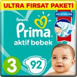 Prima Aktif Bebek No:3 Midi 92 Adet Bebek Bezi