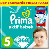 Prima Aktif Bebek No:5 Junior 368 Adet Bebek Bezi