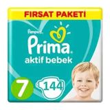 Prima Aktif Bebek No:7 XXLarge 144 Adet Bebek Bezi