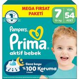 Prima Aktif Bebek No:7 XXLarge 54 Adet Bebek Bezi