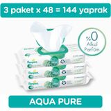 Prima Aqua Pure 144 Yaprak Islak Mendil 3 Paket Hassas Ciltler İçin Alkol ve Parfüm İçermez - 12