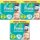 Prima Bebek Bezi 2 Beden 4-8 Kg 216 Adet