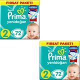 Prima Bebek Bezi 2 Beden-numara Mini 4-8 Kg 72 Li 2 Paket 144 Adet