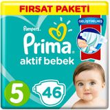 Prima Bebek Bezi 5 Beden Fırsat Paketi 11-16 Kg 46 Adet