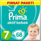 Prima Bebek Bezi 7 Beden Fırsat Paketi 15+ Kg (2 * 34) 68 Adet